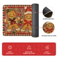 thumbnail image 3 of Sm:)e Gingerbread Man Christmas Kitchen Rugs and Mats, 17x29Inch and 17x47 Inch, Non Slip Linen Mat Inside Washable for Porch Patio Hallway, 3 of 7