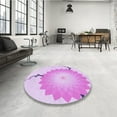 thumbnail image 4 of Ahgly Company Machine Washable Indoor Square Transitional Heliotrope Purple Area Rugs, 8' Square, 4 of 7