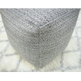 thumbnail image 6 of The Rug Decor TRD109 18 in. Viscose Hand Knitted Chevron Pattern Pouf, Blue, 6 of 11
