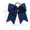 thumbnail image 5 of Motique Accessories Navy Jumbo Hair Bow Pony with Tails-One Size, for Females, 5 of 5