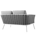 thumbnail image 4 of Modway Stance Causeuse de Patio en Aluminium et Tissu, Blanc et Gris, 4 of 5