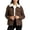 Brown, variant on Women's Corduroy Jackets Fashion Fall Winter Warm Coats Button Down Casual Tops With Pockets 2XL