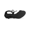 thumbnail image 6 of BLISSFUL STEP Women's Open Toe Kitten Heel Lace Up Sandals, 6 of 8
