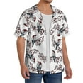 thumbnail image 4 of Wukai Bird Men's Casual Short-Sleeve Button Down Shirt - Lightweight Summer Dress Shirt for Daily Wear-3X-Large, 4 of 7