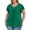 05 Green, variant on Womens Plus size Top V Neck Short Ruffled Cap Sleeves T Shirts Loose Summer Tops For Women With Neckline Shirred XL-5XL