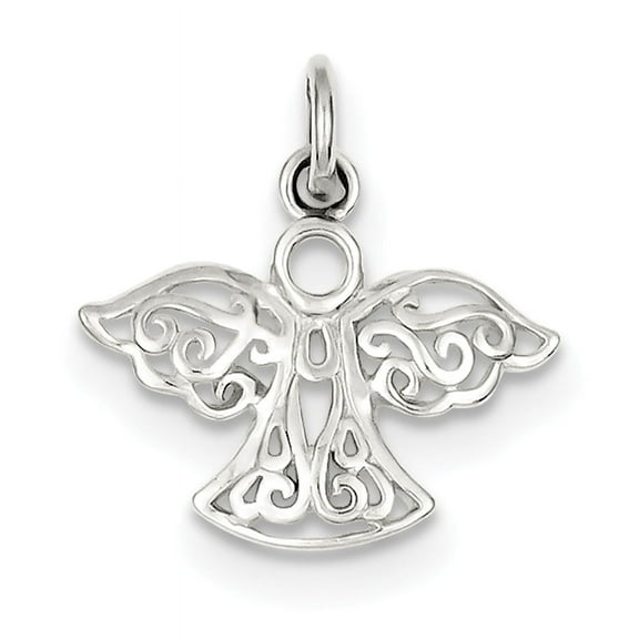 FJC Finejewelers Sterling Silver Filigree Angel Charm