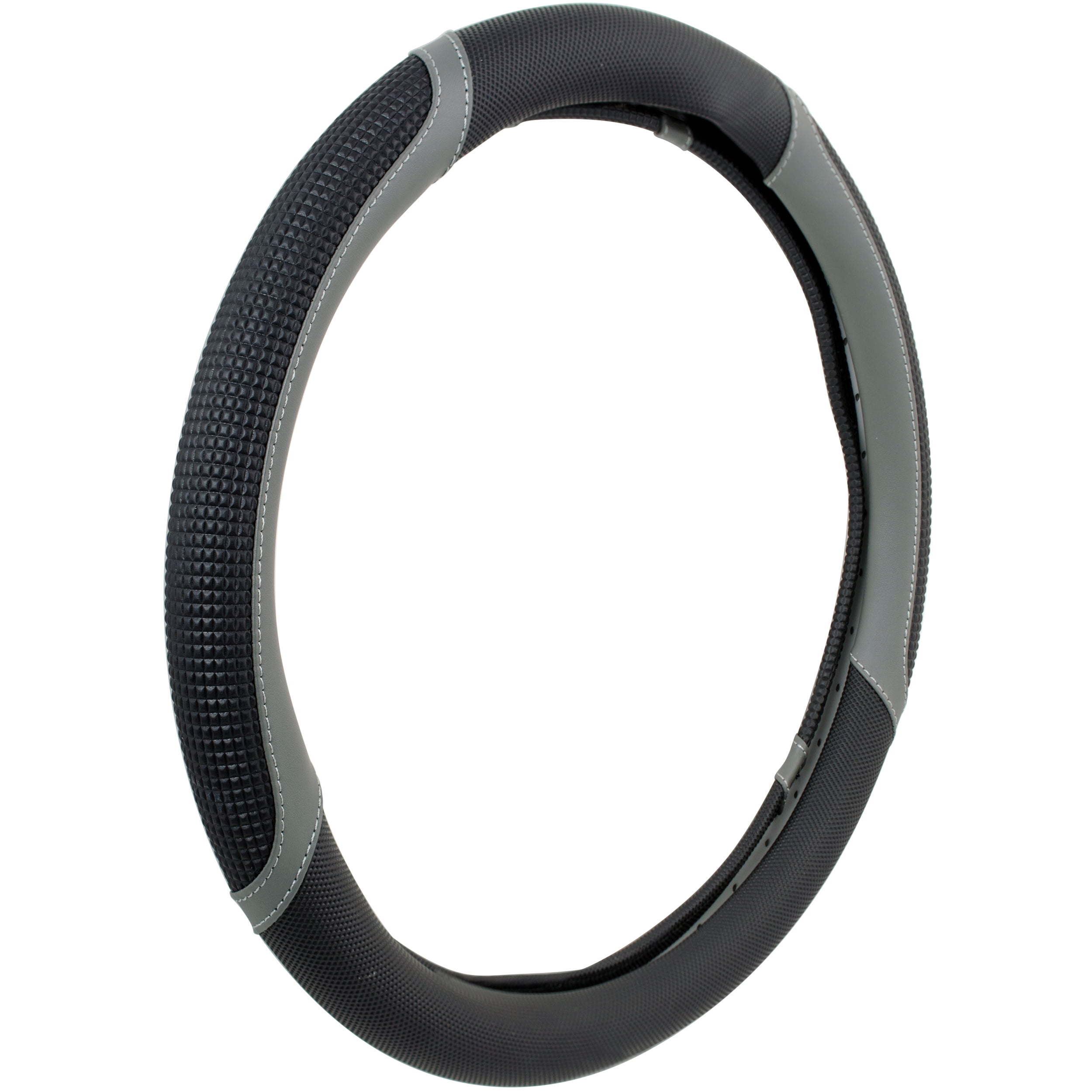 Auto Drive Black-Gray Sport Grip Steering Wheel Cover, AUTO DRIVE PL BLACK/GREY SPORT SWC