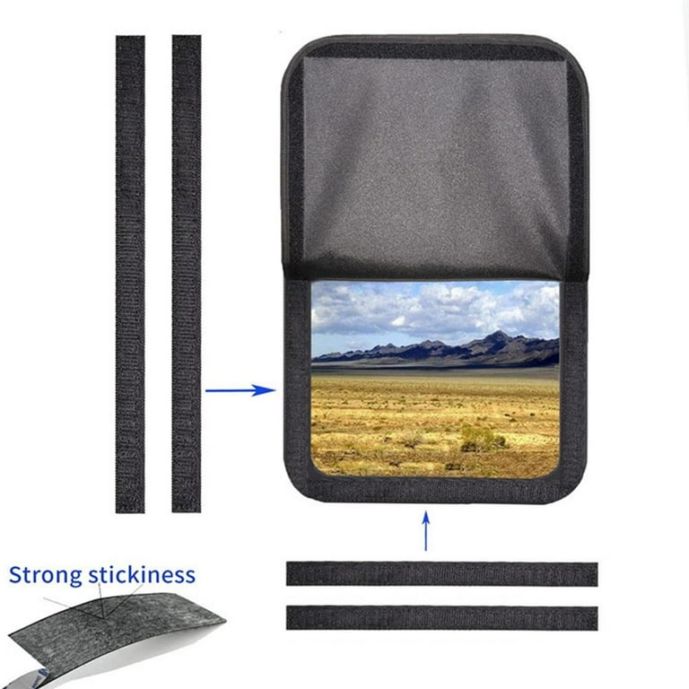 Eazy2hD RV Door Window Shade Cover 25''x16'' Foldable Magnetic RV Sun Shade  Waterproof Oxford Black Blackout & Blocking Light, Heat and UV Rays  Accessories for Most RV Camper Motorhome Trailer : 