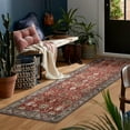 thumbnail image 1 of JV Home Runner Rug Oushak Red Brown 2'7" x 8' Washable Rugs Anti Slip, 1 of 7