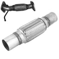 thumbnail image 4 of Tubo de 1.75x10in el tubo flexible de escape de acero inoxidable de acero inoxidable, piezas universales de unión flexible, 4 of 7