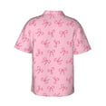 thumbnail image 3 of Daiia Pink Bows Hawaiian Shirt for Men Gentle Cotton Regular Short Sleeve Casual-XX-Large, 3 of 9