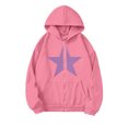thumbnail image 2 of Vmberlty Kids Zip Up Hoodies Girl's Winter Small Print Fleece Lined Long Sleeve Hooded Zipper Sweatshirt Coats for 5-14 Years, 2 of 7
