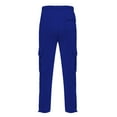 thumbnail image 4 of Caqnni Men's Cotton Cargo Pants with Cargo Pockets Open Bottom Yoga Pants for Men Lounge Pants for Athletic Workout Casual (A6-Blue,5XL), 4 of 5