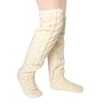 thumbnail image 1 of Calcetines de punto hasta el muslo EZLIFE para mujer calentadores de piernas medias largas por encima de la rodilla, 1 of 7