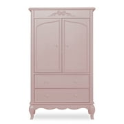 Evolur Aurora Armoire in Dusty Rose, Spacious Storage