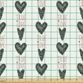 thumbnail image 2 of Ambesonne Romantic Fabric by the Yard Upholstery, True Love Word and Hearts, 5 Yards, Pale Pink Black and White, 2 of 5