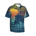 thumbnail image 2 of Balery Palm Trees Print Men's Hawaiian Shirts Short Sleeve Beach Shirt Relaxed Fit Vacation Button Down Shirts-X-Large, 2 of 9