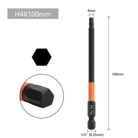 

1PC Hex Head Electric Wrench Drill Bits100mm Metric Electric Screwdriver Bit