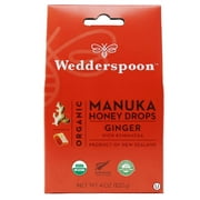 Wedderspoon Manuka Organic Natural Honey Drops Ginger with Echinacea Homeopathic & Herbal Remedies, 4 oz