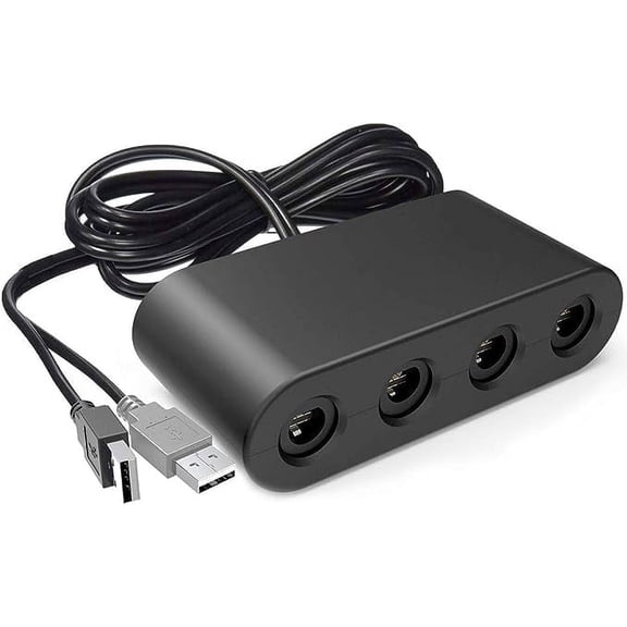 Betrusami Wired Gamecube Adapter 3 in 1 ,Black