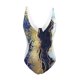 thumbnail image 4 of MKLEKYY Trajes De Baño Mujer Completo Women Printi Swimsuits Monokini Bathing Suits V Neck Swimwear Swimsuits 209, 4 of 4
