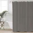 thumbnail image 2 of Black Striped Shower Curtains for Bathroom Waterproof Fabric Bath Curtains Decor Bath Tub Curtain Modern Simple Farmhouse Beige Vintage Decorative Shower Curtain Sets with 12 Hooks, 72x72 Inch, 2 of 6