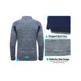 thumbnail image 4 of Little Donkey Andy Men's Quick Dry Thermal Lightweight Running Jacket Full Zip Hybrid Warm Thumbholes Golf Track Jacket Navy Heather L, 4 of 7