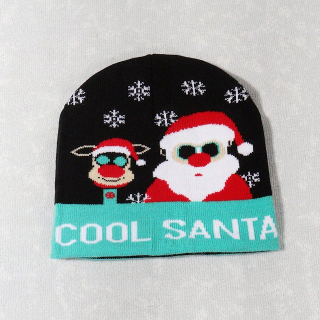 Gorros navideños de punto para niño, gorro cálido para fiesta de año nuevo, decoración navideña, 2023