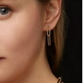 thumbnail image 2 of JewelStop 14K Polished Finish White Gold Double Link Paperclip Drop Earrings with Push back clasp, 2 of 5
