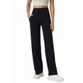thumbnail image 2 of Pantalones Anchos y Cómodos para Mujer, con Bolsillos Grandes, para Fitness, Yoga y Deportes Casuales. Negro Extendido S, 2 of 8
