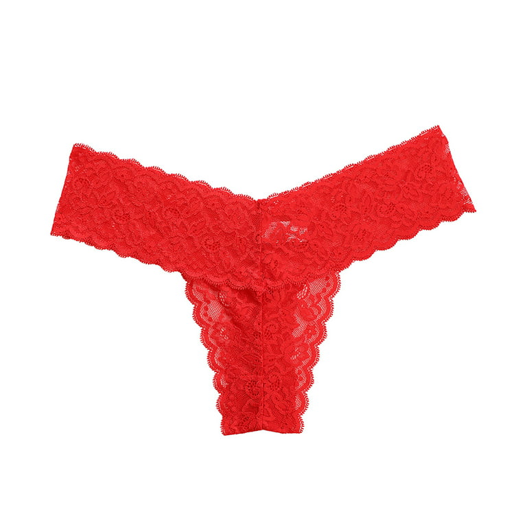 HUPOM Sheer Panties Panties In Clothing Pants Leisure Tie Seamless  Waistband Red XL