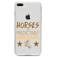 thumbnail image 1 of DistinctInk Clear Shockproof Hybrid Case for iPhone 7 PLUS / 8 PLUS (5.5" Screen) TPU Bumper Acrylic Back Tempered Glass Screen Protector - Horses are Predictably Unpredictable, 1 of 5