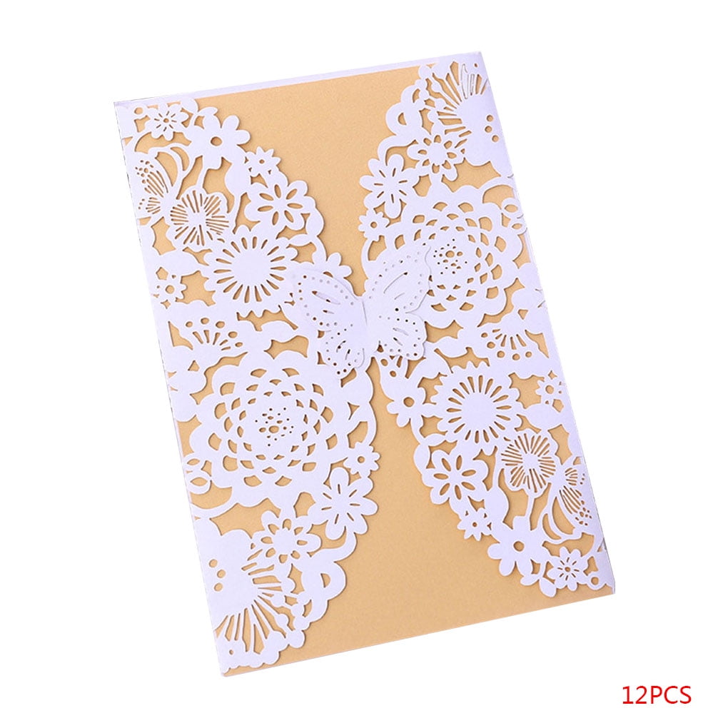 Ustyle 12pcs Wedding Invitations Cards Hollow Christmas Birthday Party Dinner Invites Festival Greeting Cards Walmart Canada