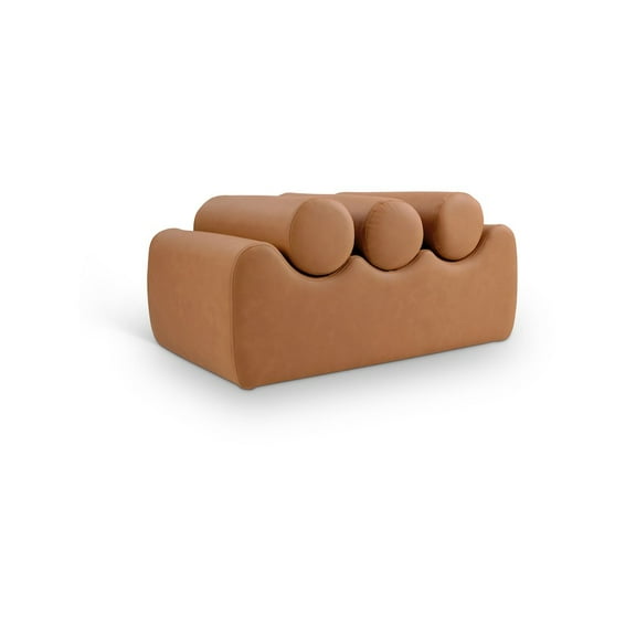 Meridian Furniture Rumble Cognac Vegan Leather Bench