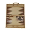 Wood Backgammon Set 15"""" Folding Premium with Game Pieces Travel inch