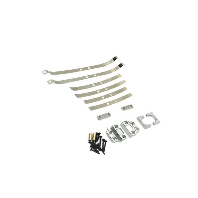 QualitChoice Metal Upgrade Parts Metal Rear Axle Spring Fixing for 1/12 RC MN82 Hobby Car silver silver