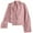 Pink, variant on Gyexs Cropped Trench Coat for Women Pluss Size Lightweight Solid Long Sleeve Blazer Jackets Business Casual Fall Winter Tops, Khaki, Size XXXL