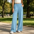 thumbnail image 6 of Admvng Sweatpants Women Baggy Solid Color Thin Plus High Waist Elastic Can Be Worn at Home and Outside, Size XL-6XL, 6 of 6