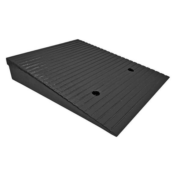 4.0" Mountable Rubber Threshold Ramp. Outdoor Curb Ramp for Cars, Bikes. Pair Needed for Wheelchair
