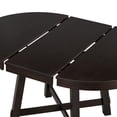 thumbnail image 6 of 42-58" Extendable Farmhouse Dining Table with 16" Leaf for 4-6 People, X-Shape Trestle Base, Espresso Finish for Kitchen & Living Room, 6 of 9