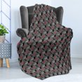 thumbnail image 4 of Jazz Music Soft Flannel Fleece Blanket, Music Notes Treble Clef Saxophone Pattern Abstract Design Blues Performance, Cozy Plush for Indoor and Outdoor Use, 60" x 80", Grey Black Red, by Ambesonne, 4 of 5