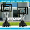 thumbnail image 5 of Play Platoon Swimming Pool Basketball Hoop Poolside Above Ground Games for Family - Backboard Adjustable Height 3-4 Feet, Includes PU Leather Basket Ball & Air Pump - Great for Inground Pool Deck, 5 of 9