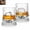 B, variant on 360 Spinning Whiskey Glasses Set of 1 - Rotating Old Fashioned 10oz Rocks Glass with Heavy Base for Home Bars Gift for Father