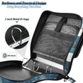 thumbnail image 4 of FORMRS Zipper Binder with Shoulder Strap 2-inch Ring 500 Sheet Capacity File Bag, Dark Blue Hexagon Patterns, 4 of 5