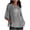 Gray3, variant on Women T-Shirts Summer Short Sleeve Crewneck Tops Side Split Loose Print Shirts Trendy