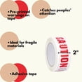 thumbnail image 4 of SSBM 1.88 Inch x 110 Yards Caution Acrylic Tape, Red on White, Visibility, Moisture, 1368 Rolls 2 Mil, 4 of 4