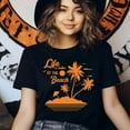 thumbnail image 3 of Life Is Better at the Beach T-Shirt – Tropical Palm Island Graphic Tee, Gold, Size M, 3 of 6