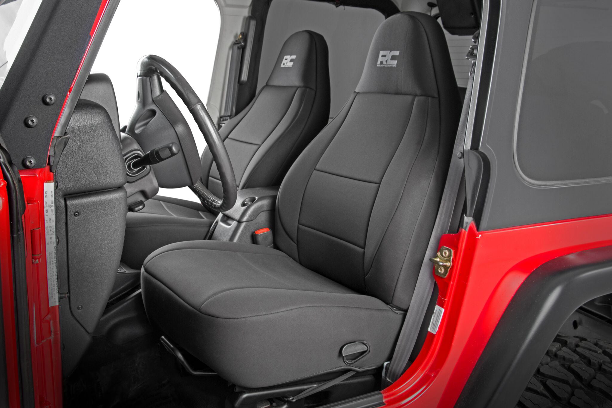 Black/Tan Neoprene Rear Seat Cover Fits 1997-2002 Jeep TJ Wrangler 13261.04