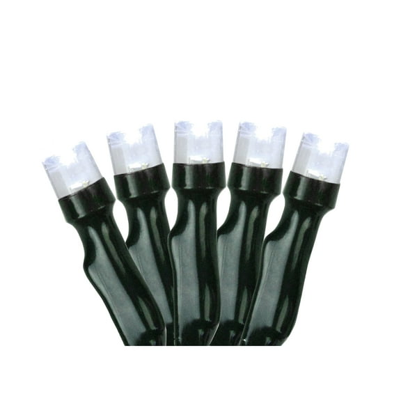 Northlight Battery Operated LED Wide Angle Christmas Lights - Pure White - 9.5' Black Wire - 20ct