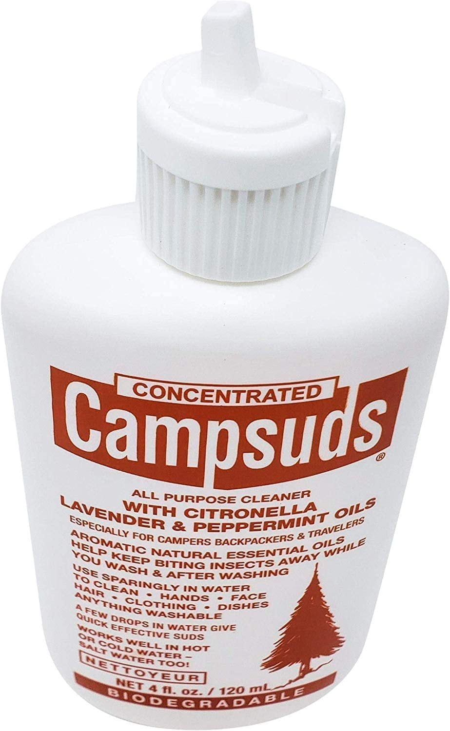 Sierra Dawn Campsuds Biodegradable Soap with Insect Deterrent Citronella, Lavender, Peppermint Oils 4 Ounce, 3 Bottles